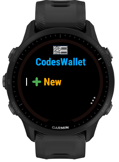 Empty Home screen before adding your first code