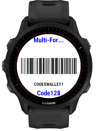 Code 128 example on-watch