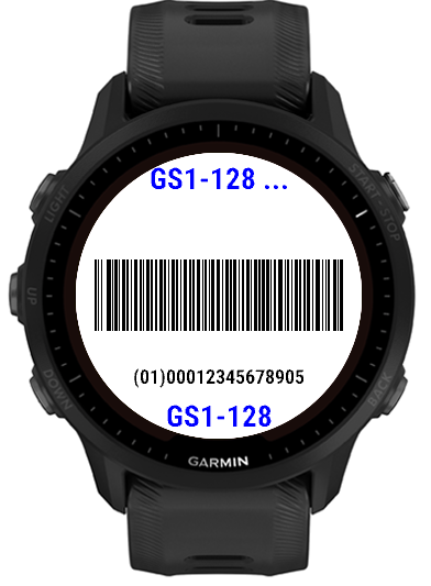 GS1-128 example on-watch