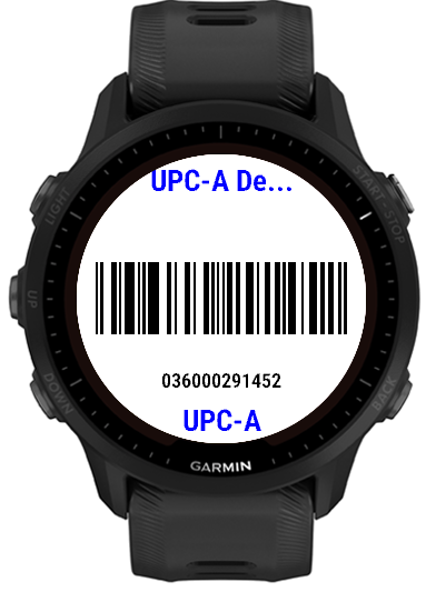 UPC-A example on-watch