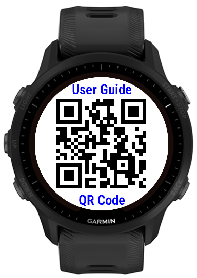 About screen's User Guide QR code, which opens this guide